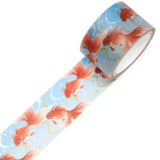 Kimono Beauty - Red & White Gold Fish Washi Tape Wide