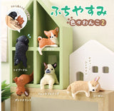 This is the newest addition to the popular "Futchiyasumi" series part 2. Puppies of various breeds are using "Fuchiyasumi" to have a good night's sleep.... Their cute puppy-like pose is very cute!