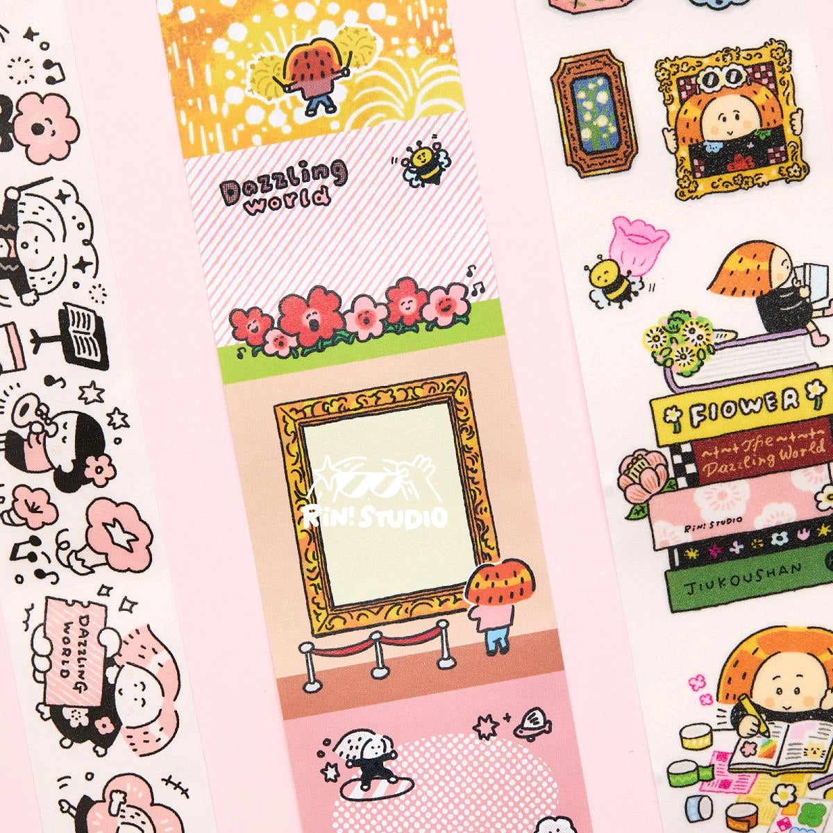  Bring a little sparkle to your notes. Our Dazzling World Writable Washi Tape features whimsical, light-catching illustrations on a smooth, writable surface - so you can jot down dates, labels, reminders, or tiny messages directly onto the tape. 

 Perfect for planners, journals, gift tags, and organizing with a touch of magic. 

 Write it. Stick it. Make it shine. 

 Choose from the following products 
 1. Washi Tape Full Loop 

 Materials: 
 Washi tape on release paper 

 SIZE: 
 Full roll: 45mm wide x 5m