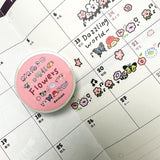 Flower Mini:

Our new mini washi is finally here! This is one of our most famous washi groups since it's just so easy to use and no one can resist a mini tape :)

Choose from the following products:
• Flower Mini Washi Tape

𝐌𝐚𝐭𝐞𝐫𝐢𝐚𝐥𝐬:
• Washi Tape

𝐒𝐢𝐳𝐞:
• 10 mm x 50 mm; 20 cm Loop