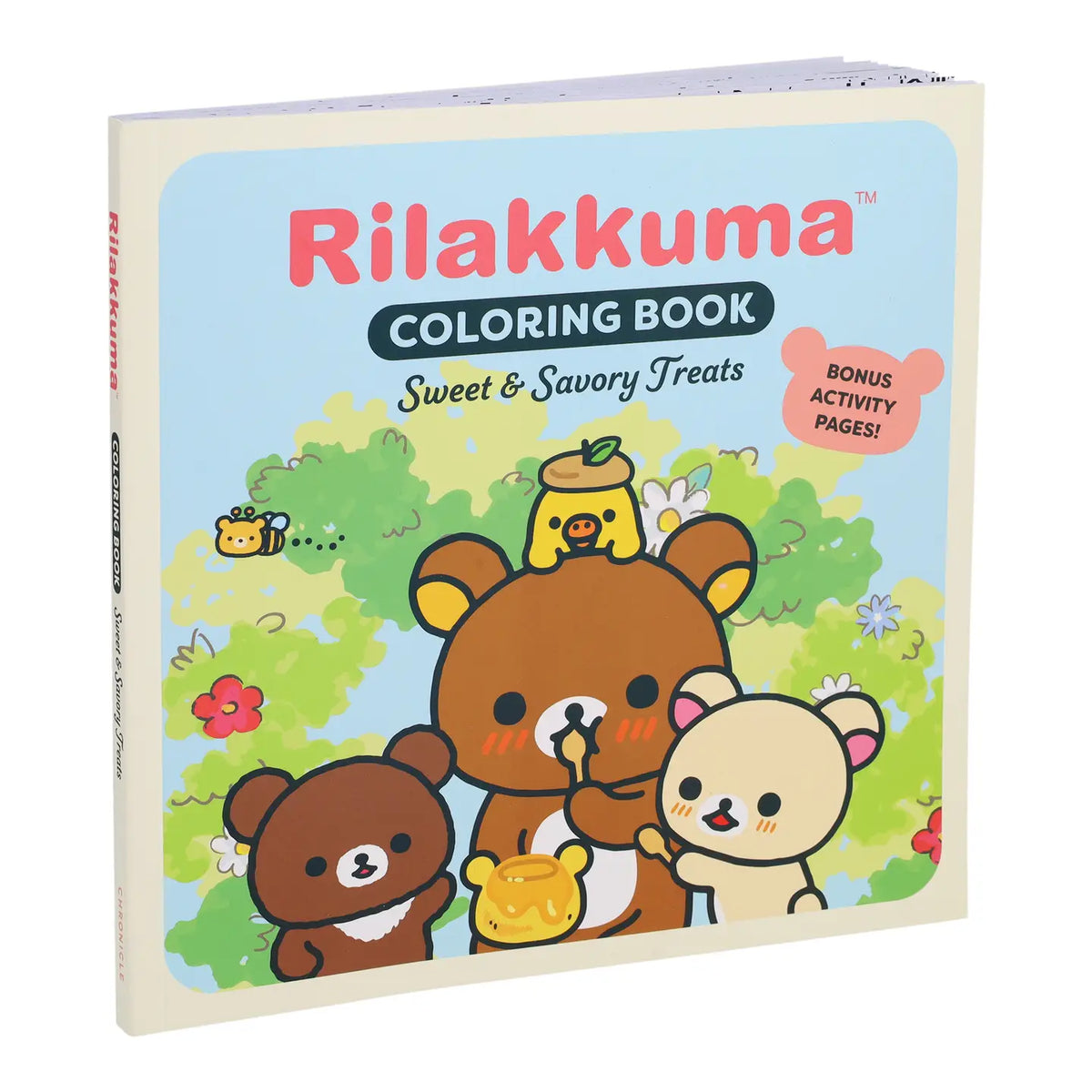 Join the lazy bear Rilakkuma and friends for an adorable coloring adventure full of sweet and savory treats, from berries and cakes to hamburgers and pizza. This book is one of the first in a new series of officially licensed Rilakkuma coloring books!

Rilakkuma, meaning “bear in relaxed mode,” is beloved worldwide for its irresistible kawaii cuteness. Now, for the first time, you can collect a series of cute and cozy coloring books featuring Rilakkuma, Korilakkuma, Chairoikoguma, Kiiroitori, and friends. T