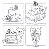 Join the lazy bear Rilakkuma and friends for an adorable coloring adventure full of sweet and savory treats, from berries and cakes to hamburgers and pizza. This book is one of the first in a new series of officially licensed Rilakkuma coloring books!

Rilakkuma, meaning “bear in relaxed mode,” is beloved worldwide for its irresistible kawaii cuteness. Now, for the first time, you can collect a series of cute and cozy coloring books featuring Rilakkuma, Korilakkuma, Chairoikoguma, Kiiroitori, and friends. T