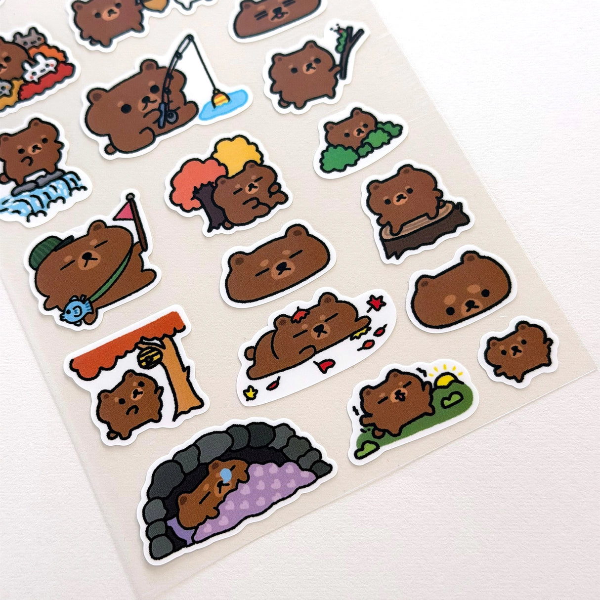 Robot Dance Battle Sticker Sheet - A Bearly Day Planner

This is part of a new series of sticker sheets that feature different "days".

There are 21 individual stickers on the sheet full of a bearly trying bear.

They are vinyl stickers on a clear plastic sheet with a backing card and packaging that's ready to display.

The sticker sheet is 3.75 x 5.8"