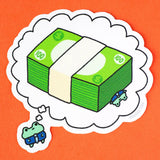 Dream of bigger monies.

Printed on premium, durable weatherproof vinyl. Great for planners, bullet journals, laptop, water bottles, anywhere!

This is a 3 x 2.75" sticker.