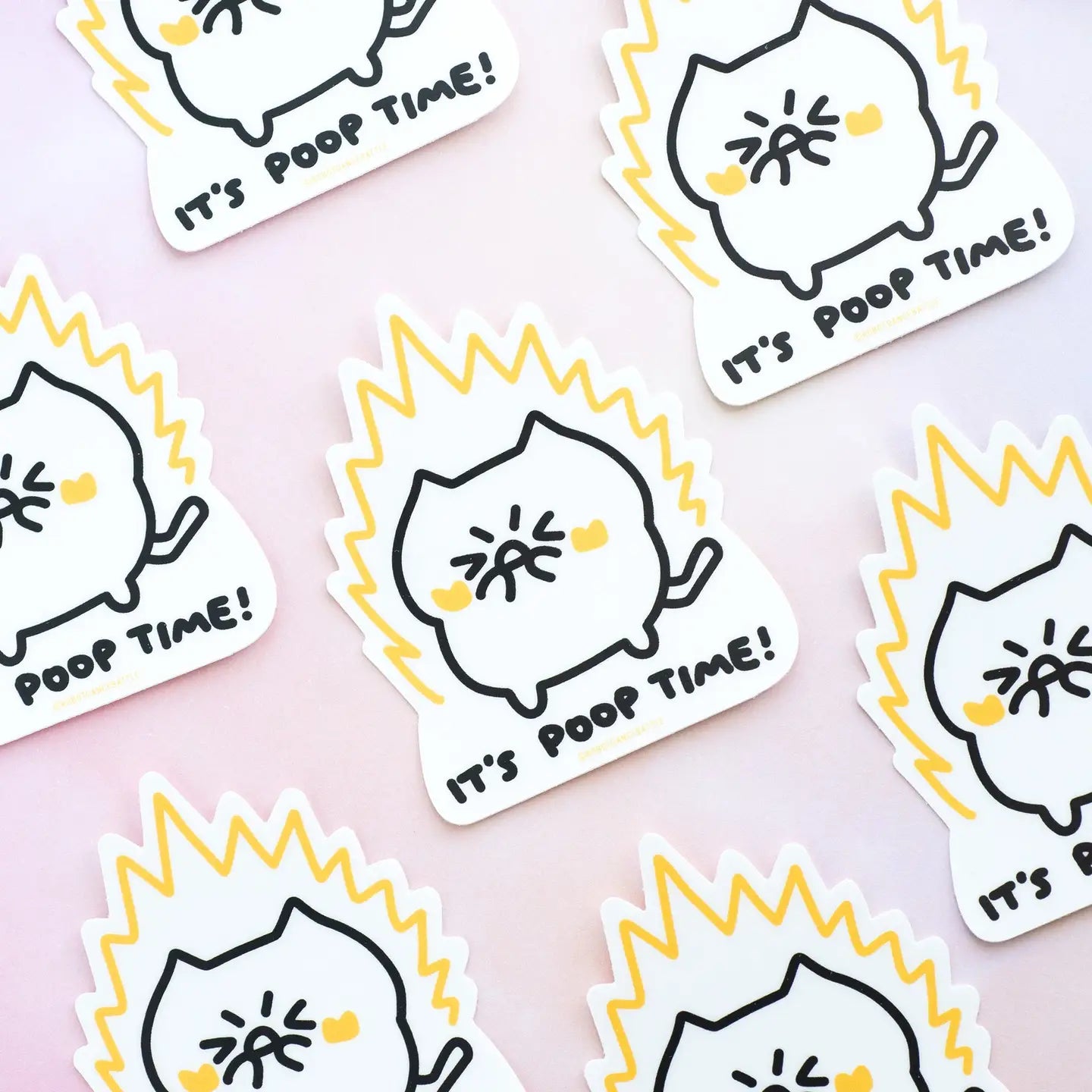 Get fired up to... poop!

Printed on premium vinyl with a UV laminate to protect it from the sun. Great for planners, bullet journals, laptop, water bottles, anywhere!

Each sticker is approximately 2.4x3".