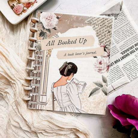 Dive into your next book with the All Booked Up Reading Journal by your side, the ultimate companion for book lovers where aesthetic meets functionality.

Whether you're flipping through the latest thriller or getting lost in a historical fiction, our journal is here to make every page turn count. With easy-to-use sections like a Book List, Your Thoughts, Reading Goals, and Space for Ideas, this journal is everything a reader needs.

Never Lose Track of a Book Again: Forget about trying to remember that boo