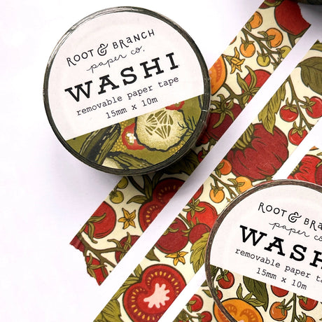 Our pickles + peppers washi is a lightweight decorative tape printed on mulberry paper. It is removable and leaves no residue, making it perfect for scrapbooking, stationery, crafts and more.