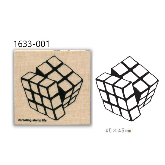 Sello de goma con forma de cubo de Rubik 