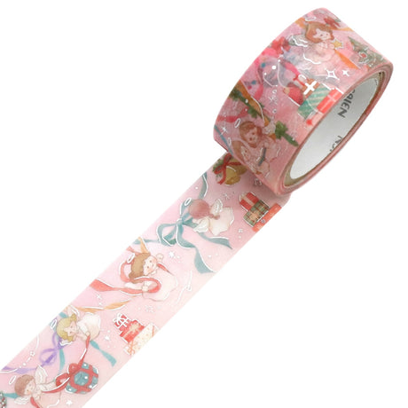 SAIEN - Angel Ribbon Washi Tape



New masking tape featuring angel ribbon design that enchants the magic of Christmas! The added brilliance of silver leaf adds a touch of festivity to your Christmas creations. Heartwarming angels will brighten up a page of your memories!

Size approx. 20mm x5m
Country of manufacture: Japan
Material / component: Paper