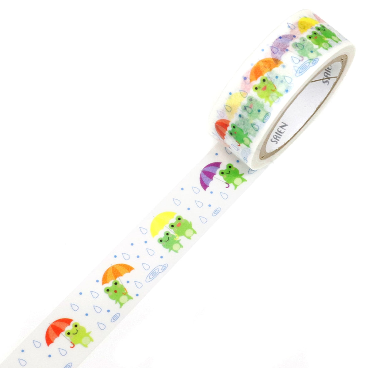 SAIEN - Frog Washi Tape



Embrace the rain with this washi tape featuring frogs dancing in the rain. These charming frogs are sure to add a touch of fun to your journals, planners, and craft projects.

Size approx. 15mm x7m
Country of manufacture: Japan
Material / component: Paper