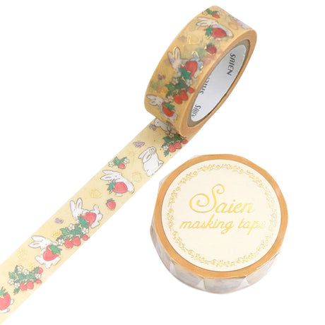 SAIEN - Strawberry and Rabbit Washi Tape