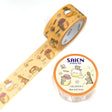 Sweet, warm, and irresistibly charming, this delightful washi tape from SAIEN features an adorable bear enjoying honey, perfect for adding a cozy touch to planners, journals, scrapbooks, and handmade cards. The soft beige and animal-themed illustrations bring a gentle, whimsical feel to any project.