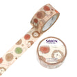 A tiny tale of coziness rolls across this tape, where sweet watercolor hedgehogs play among soft balls of yarn. Each illustration has that gentle SAIEN charm, warm colors, delicate strokes, and a handmade feel that makes the whole design feel like a little forest craft session. The translucent Japanese paper adds a soft glow, letting the hedgehogs and yarn blend naturally into any page.