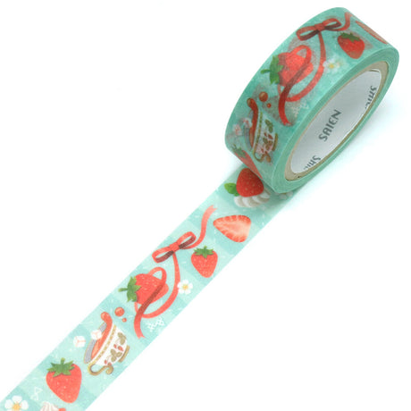 SAIEN Strawberry Ribbon Spring Washi Tape