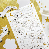 🐰🐉 When the stars begin to twinkle, @heathersketcheroos’ sleepy bunnehs hitch rides on friendly dwagons, sail on clouds, and nap on crescent moons. Every night is an adventure, every dream a new chapter in their whimsical, star-sprinkled journey.