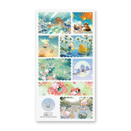🌙🐢 A gentle breeze carries @califlair’s fluffy friends through magical meadows, glittering streams, and starlit skies. They catch turtle-back rides beneath the sea, share acorns with playful squirrels, and doze in flowerbeds. If our dreams were this sweet, we’d never want to wake up!
