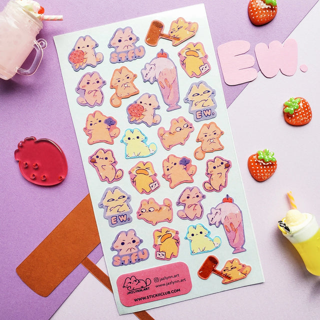 😼 Everyone knows that cats love expressing themselves and this fun sheet by @jazlynn.art captures some of their many many emotions. From the loud to the sassy, if you have a cat, you’re sure familiar with their cattitude (and adore them for it!)