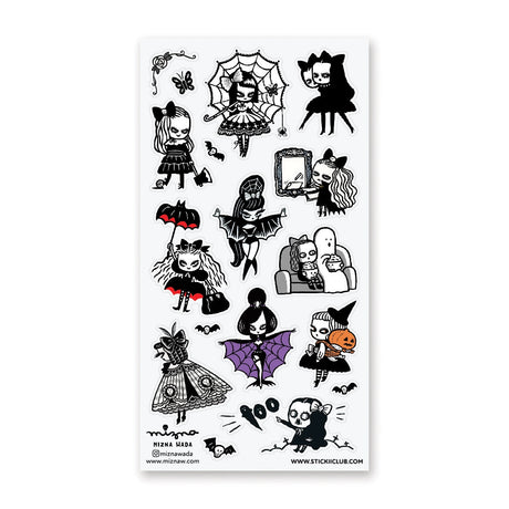 🖤🎀 These ghoulish gals by @miznawada have killer style—bat capes, spiderweb umbrellas, matching with their ghost BFFs for movie night (popcorn mandatory), and slaying every look from cemetery-chic to vampire glam. It’s giving goth girl energy with a sprinkle of mischief and a whole lot of cute. Catch us summoning spirits and fashion inspo.
