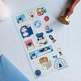 STICKII - Penguin Post Sticker Sheet

Through snow and sleet and even more snow! The Arctic post office delivers on time no matter the weather. We’ve put your coolest party invitation in the penguin post box – don’t forget to fish for your mail in the morning! See ya there!

Art by: @taylor_ross1
Top Coating: None
Adhesive Layer: PVC (plastic)
Backing Layer: Clear PET
6.69" x 3.54".
Weight - 0.03lbs.
1 sheet included&nbsp;