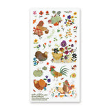 🐓🌼 A patchwork farm garden blooms to life in @nikkiwildflowers’ countryside collection. These sweet hens wander among wildflowers, pumpkins, mushrooms, and fluttering butterflies, each scene stitched with the homespun charm of a handmade quilt. From the proud rooster to the little chicks toddling through the garden, this sheet is a celebration of simple country days.

Art by: @nikkiwildflowers

One sticker sheet is included.

• Top Coating: Matte
• Adhesive Layer: Washi
• Backing Layer: Clear PET
• 6.69" 