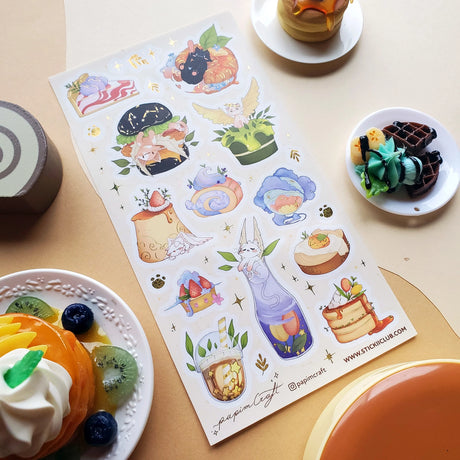 STICKII Celestial Cat Cafe Sticker Sheet