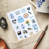 STICKII Sweater Weather Joy Sticker Sheet

🫖📖 With warm knits and teapots, brew a cozy daydream with @och_monika’s delightful set. From the soft blue sweater, a reminder of autumn days, to a vintage bicycle rolling through the garden, these designs invite us to slow down, sip some tea, and savor life’s simple pleasures.