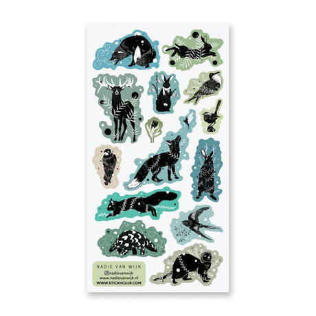 STICKII Tales of the Wild Sticker Sheet

🐾🦌 Winter settles over the wild in&nbsp;@nadievanwijk’s magical set, where foxes howl beneath starry skies, hares leap through frost-covered ferns, and birds glide through crisp, quiet air.