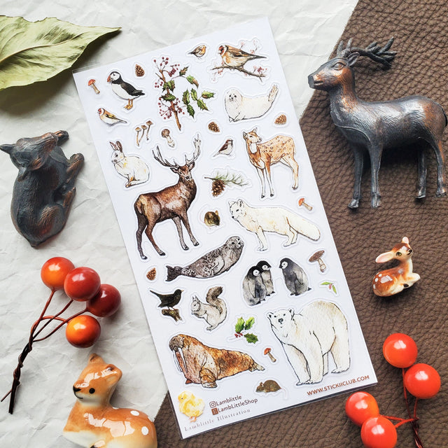 STICKII Winter Wildlife Wonders Sticker Sheet

🐻❄️🌿 Journey into the heart of winter’s wild beauty with @lamblittle’s charming sheet.