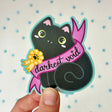 STUDIO Mimmi - Darkest Void Banner Vinyl Sticker

The black cat, the shadow gremlin, the seeker of chaos, the magical, the wonderful… the darkest void. If you have one you love them, if you don’t have one, you still love them. What’s not to love?

Weatherproof vinyl in a super matte finish
Size 2.71” x 3” (inches)