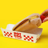 Store stationery or other small items 
Plush hot dog shaped case with gold zip. Store your belongings in style by filling your hot dog bun full. Yum!

Plush Zip Pouches designed and made by SuckUK
Juicy, tasty, sweet and sour. And very cute. Stuff your stuff into something soft, and squishy. Delicious looking plush zip pouches look like foodie treats but instead of calories, they hold your everyday essentials. From cheesy slices to sickly treats, each pouch is designed to be irresistible and practical. Perf