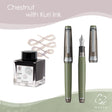 Sailor Professional Gear Slim Manyo 3 Fountain Pen and Ink Set " Chestnut" Limited Edition