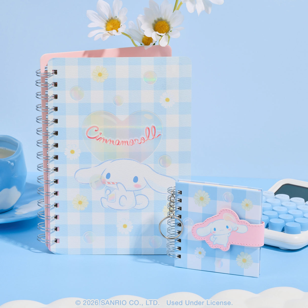 Let your ideas bloom with this Cinnamoroll™ Agatha Notebook! This spiral-bound journal features 208 lined pages, colorful reminder and tab stickers, and a double-sided pocket—perfect for planning, journaling, or gifting to any Sanrio stationery lover.