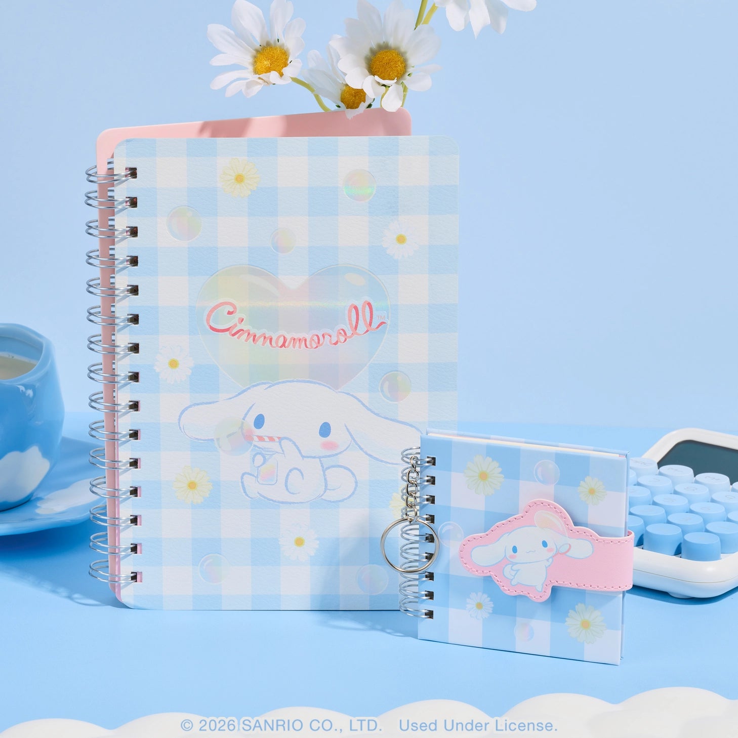 Let your ideas bloom with this Cinnamoroll™ Agatha Notebook! This spiral-bound journal features 208 lined pages, colorful reminder and tab stickers, and a double-sided pocket—perfect for planning, journaling, or gifting to any Sanrio stationery lover.
