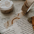 Washi tape with coffee stains made for journaling, scrapbooking, &amp; planning!

removable but not waterproof
15mm x 10m

color may vary slightly from your monitor
made in-house and handled with cozy care