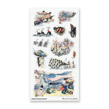 🌊 Filled with mermaids, seaside creatures, curling waves, and little oceanic wonders, this sheet feels like a page from an old maritime storybook. Each piece has a whimsical antique charm, bringing together the mystery, beauty, and folklore of the sea in one lovely collection.