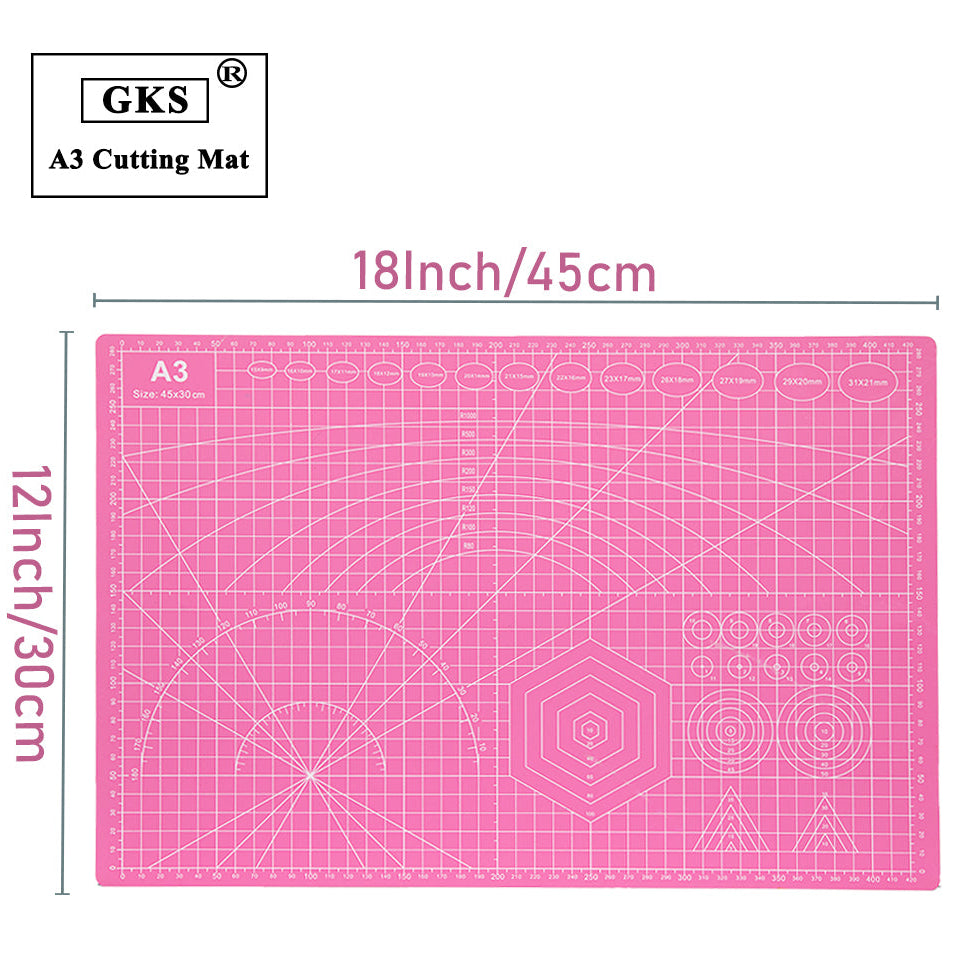 Self-Healing Cutting Mat - A3

Upgrade your crafting workspace with this durable A3 Self‑Healing Cutting Mat, designed to support all your cutting, trimming, and precision‑crafting needs. Whether you're working on scrapbooking, sewing, model building, or everyday DIY projects, this mat provides a reliable, smooth surface that protects your tools and your table.

The self‑healing surface reseals after each cut, keeping the mat looking clean and extending its lifespan. Clear grid lines help you measure, align