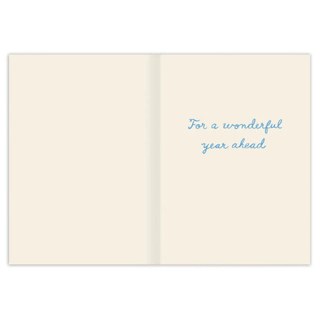 Inside verse: For a wonderful day and year ahead

• Gold foil details
• Illustrated by Emily Taylor
• Pre-priced
• Size: A6, 4.5" x 6.25"
• Paired with a Kraft envelope
• Printed in the USA on beautiful FSC-certified 10% post-consumer waste recycled paper.

About The Artist: Emily&nbsp;Taylor&nbsp;draws and daydreams from her studio in a tiny town north of Toronto, Canada. Her work is best known for its feel of modern nostalgia, its painterly linework and joyful colors.&nbsp;Emily&nbsp;is inspired most by w