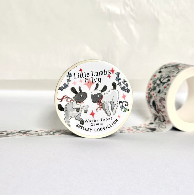 Add a sweet, springtime charm to your crafts with this delightful Little Lambs & Ivy Washi Tape! Featuring adorable little lambs frolicking through winding ivy vines, each one with a cheerful red ribbon tied around its neck.

My mum asked me for some spring tapes, and this is what I made! Much to her chagrin, I think she was hoping for something a but cuter but... This is what happens when you have a spooky cute loving daughter Mum. Love youuuu <3 


Details:
📏 Width: 20mm
📐 Length: 10m
✂️ Material: High-