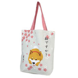 Shiba Cherry Blossom Tote Bag