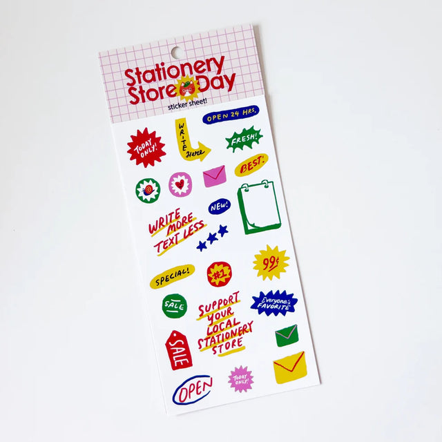 Stationery Store Day 2026

Vinyl sticker sheet with art by Karen Schipper.

25 individual stickers per sheet

Includes 1 sticker sheet.