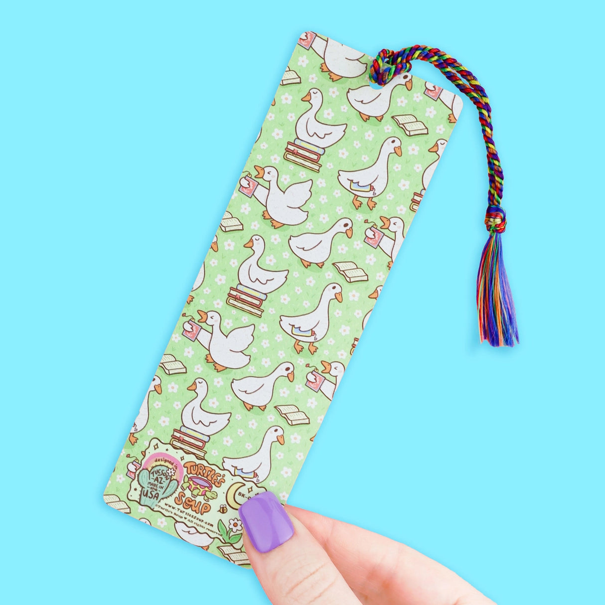Hold your spot in style with our fun and funky bookmark collection! Whether you prefer romance, fantasy, or science fiction, our bookmarks will fit perfectly between the pages of your favorite novel.

🐢 Bookmark is printed on sustainably-sourced premium ultra-thick card stock with soft-touch matte texture

🐢 Unique design on the front and back

🐢 Bookmark measures 2" x 6"

🐢 Copyright © 2025 Turtle's Soup. All Rights Reserved.