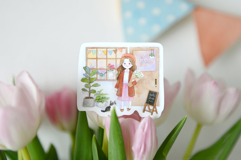 Pegatinas de copos de nieve de Simple Life Girl (12 piezas)