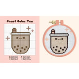 Smoko characters have never been cuter! This mini kit includes everything you need to create 4 x 4 inch embroidered cross-stitch crafts. Includes everything you need to make 3 projects including a 3-inch embroidery hoop in which to stitch and display designs, 2 tapestry needles, 7 skeins of embroidery floss, and 3 pieces of 4 x 4 inch cotton Aida cloth. Fully illustrated mini book (2-1/2 x 3 inches) with simple cross-stitching instructions and 4 easy patterns (Barry Toast, Lil B Dumpling, Tayto Potato, Pear