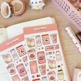 Cherry Rabbit Snacks Sticker Sheet
