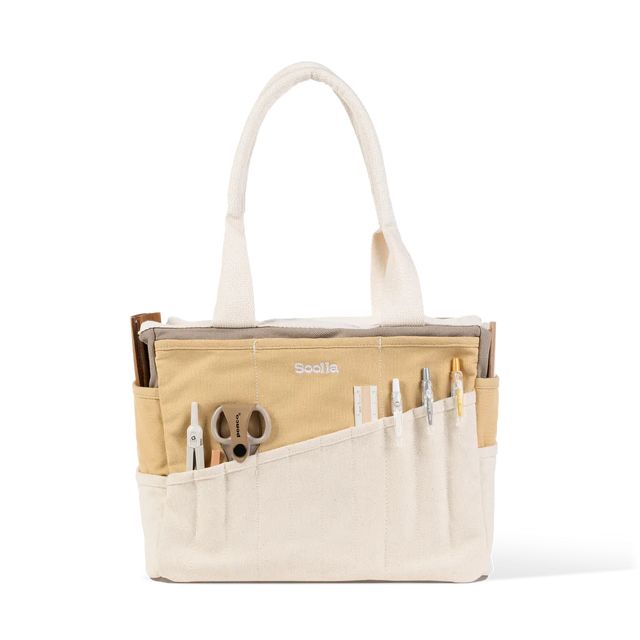 Soolla Studio Artist Bag - Driftwood

Your art is bold. Your bag should be too. The world's most loved art supply bag, pottery tool bag &amp; knitting project bag – backed by over 10,000 global artists!

✌️ 15 stunning colors ✌️

🌈 Over 30 Pockets Of Varying Sizes

🌈 Slanted Skinny Pockets : For your most-loved tools that beg for your attention (carving tools, knitting needles, crochet hooks

🌈&nbsp;Large Interior Storage + 2 interior pockets: Perfect for carrying glazes, knitting yarn, crochet supplies,