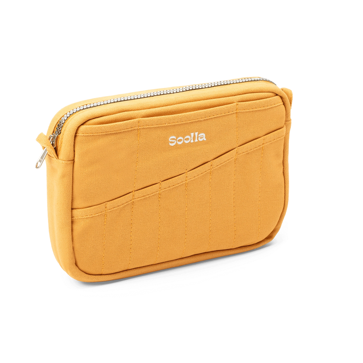 Features &amp; Specs

Front layout: 8 slanted pockets + 3 directly behind
Interior: Main compartment fits an A5 notebook; two open compartments on each wall
Back panel: 3 wide exterior pockets + one full-length slip pocket&nbsp;
Quick-drying duck canvas — sturdy, breathable, and machine-washable
Convertible design — hooks for your own strap or a Soolla strap (coming soon)&nbsp;
Structured silhouette — holds its shape even when lightly packed
Full-width YKK zipper — smooth and durable
Compact profile — fits 
