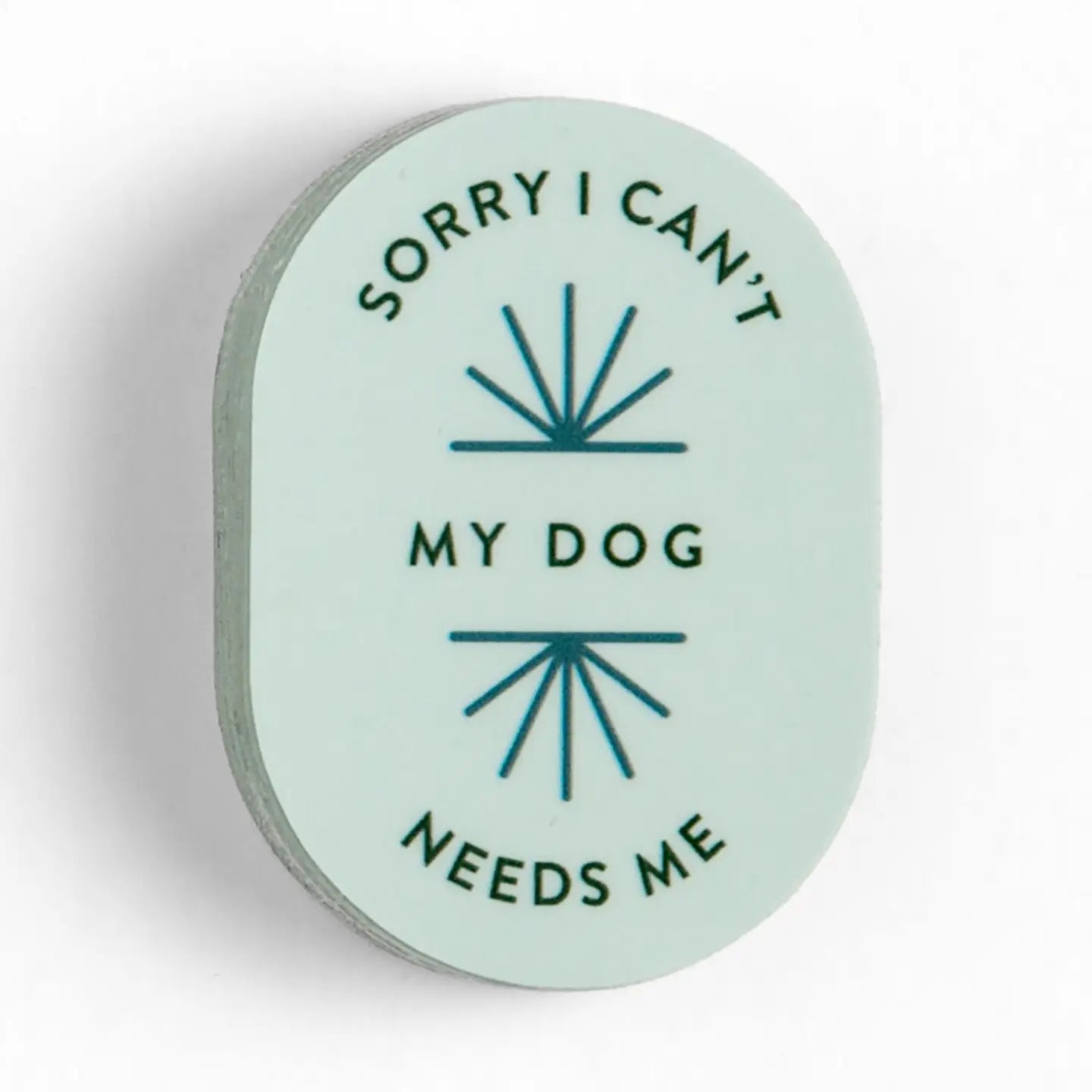 Sorry I Can't My Dog Needs Me&nbsp;Vinyl Sticker

Dog lovers, this one’s for you! The Sorry I Can’t, My Dog Needs Me sticker is a funny, relatable way to show off your canine devotion. Perfect for water bottles, laptops, notebooks, or car windows, this durable and waterproof decal makes a great gift for dog owners, pet parents, and anyone who’d rather be with their pup than socializing.

• Size: 1.4×2"

• Water and fade-resistant laminated finish