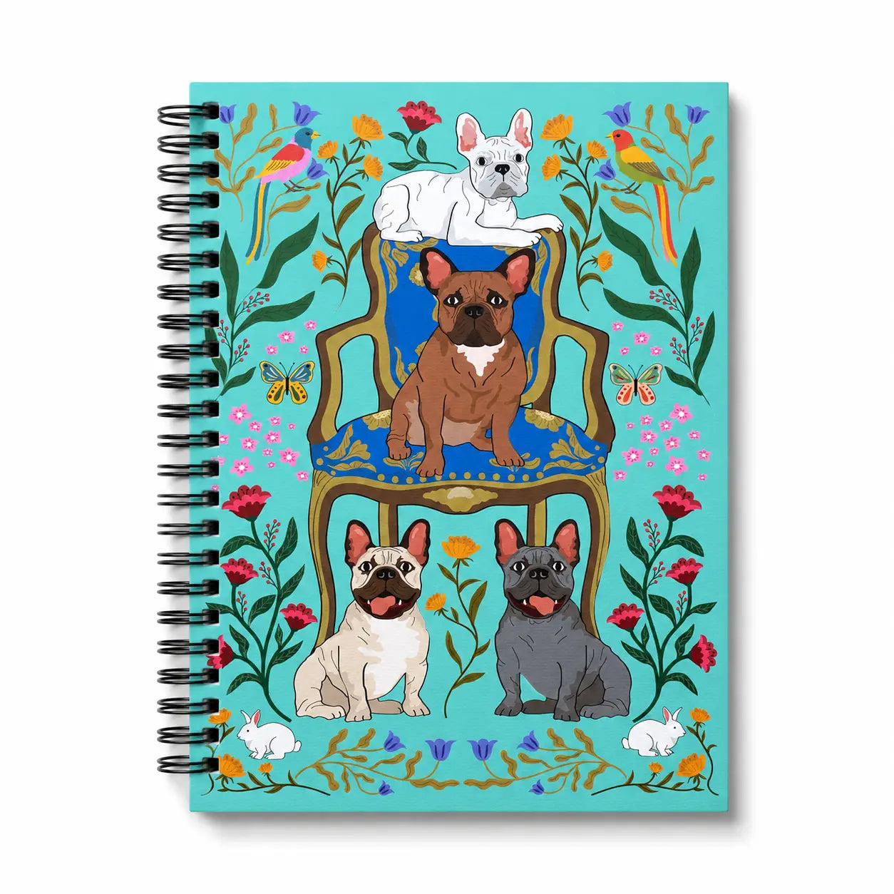 A cheerful, everyday notebook designed to brighten your workspace and spark creativity. Whether you’re journaling, planning, doodling, or organizing your day, it’s a delightful companion for home, school, or the office.

A-5 Spiral Notebook
5 3/4" x 8 1/4"
Sturdy double-spiral binding
Heavy Cover Stock with 3 layers of 400 gsm
160 ruled pages
Natural white text paper