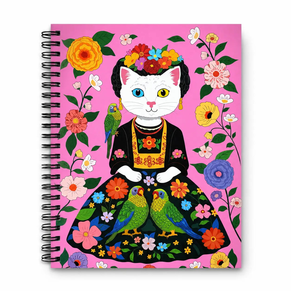 A cheerful, everyday notebook designed to brighten your workspace and spark creativity. Whether you’re journaling, planning, doodling, or organizing your day, it’s a delightful companion for home, school, or the office.

A-5 Spiral Notebook
5 3/4" x 8 1/4"
Sturdy double-spiral binding
Heavy Cover Stock with 3 layers of 400 gsm
160 ruled pages
Natural white text paper