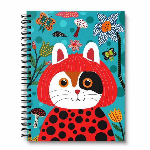 Spiral Notebook - Museum Collection: Yayoi Kusameow Calico

A cheerful, everyday notebook designed to brighten your workspace and spark creativity. Whether you’re journaling, planning, doodling, or organizing your day, it’s a delightful companion for home, school, or the office.

A-5 Spiral Notebook
5 3/4" x 8 1/4"
Sturdy double-spiral binding
Heavy Cover Stock with 3 layers of 400 gsm
160 ruled pages
Natural white text paper